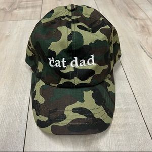 Unisex baseball hat- cat dad- camouflage